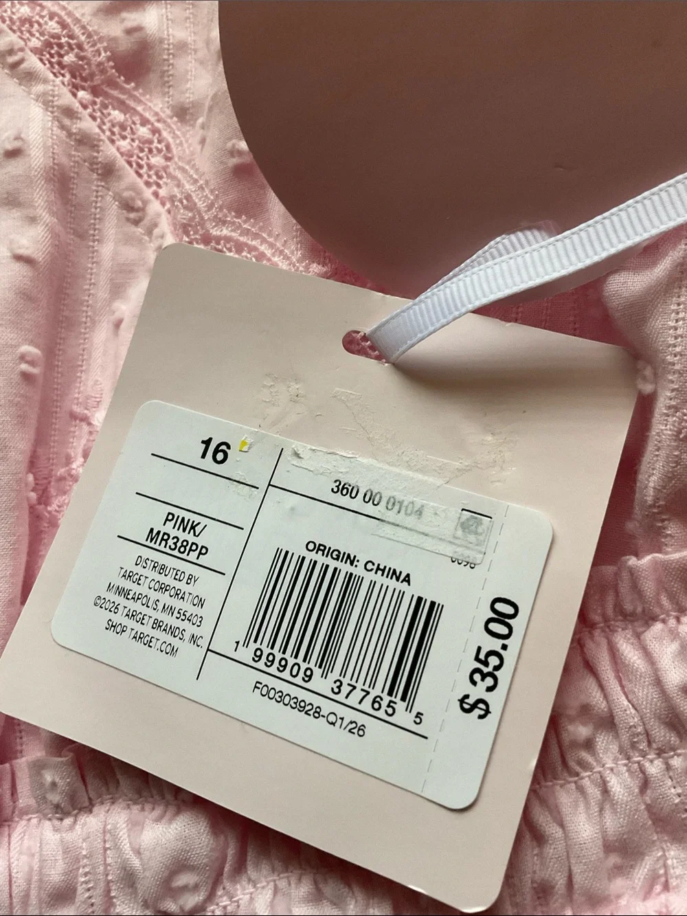 LoveShackFancy X Target Girls Beck Alouette Pink Ruffle Tiered Dress Size 16 NWT